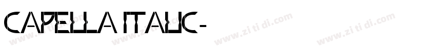 Capella Italic字体转换